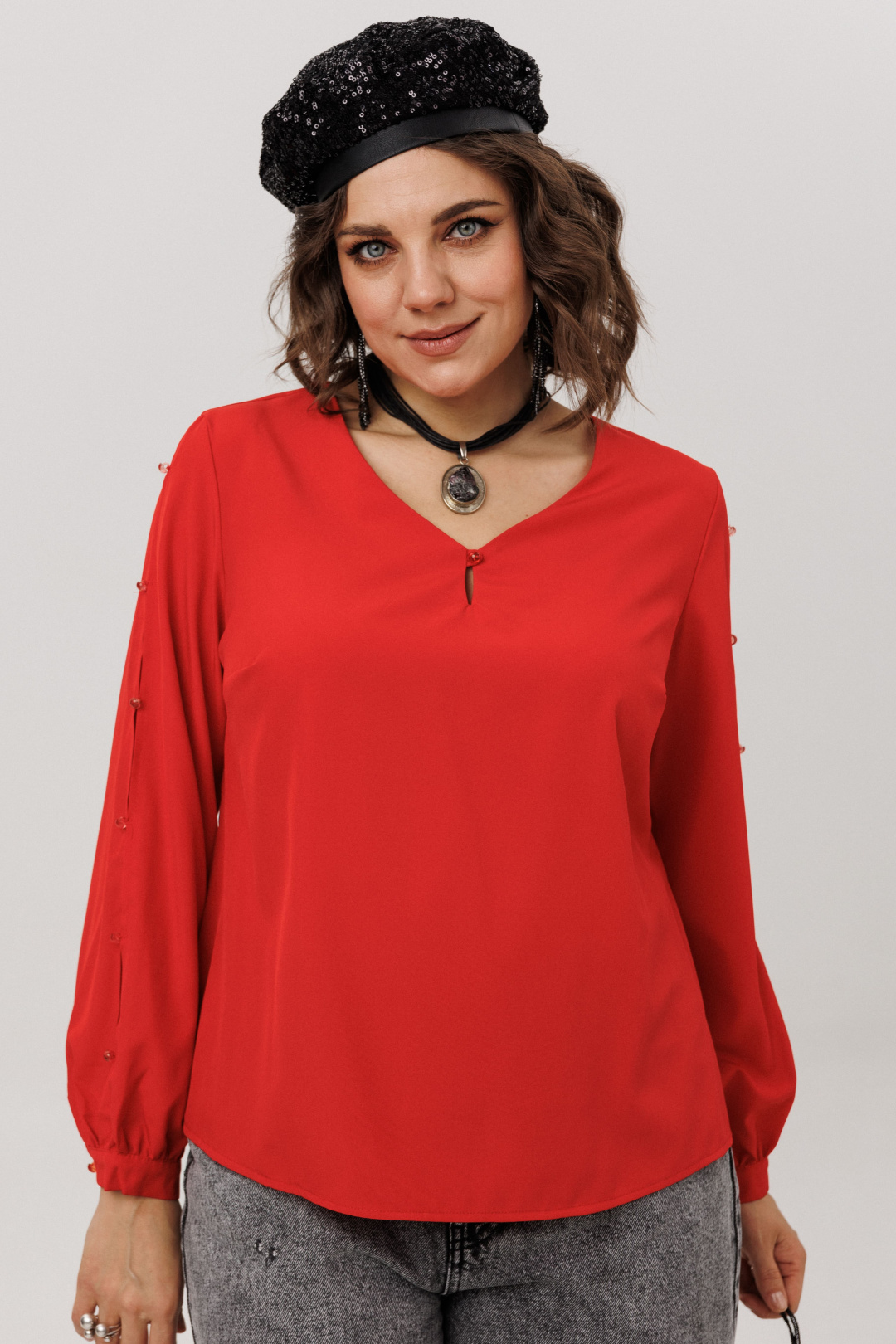 Блузка ANELLI LAUREL 1802 тот самый красный - фото 3
