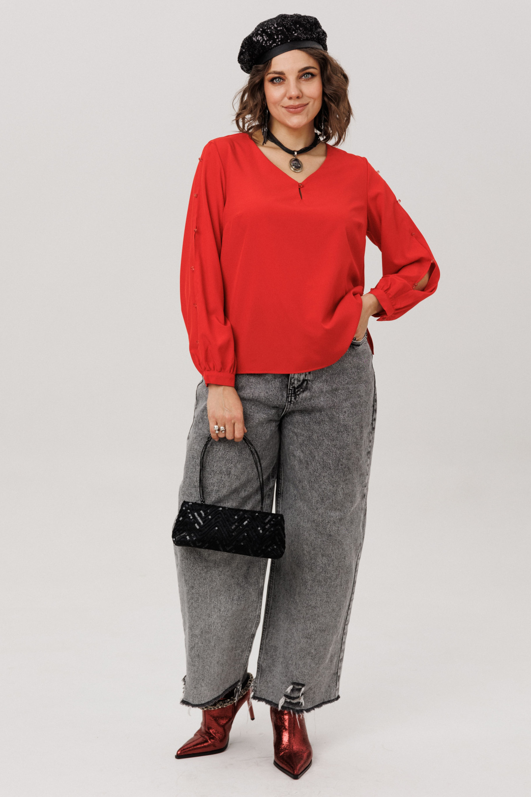 Блузка ANELLI LAUREL 1802 тот самый красный - фото 4