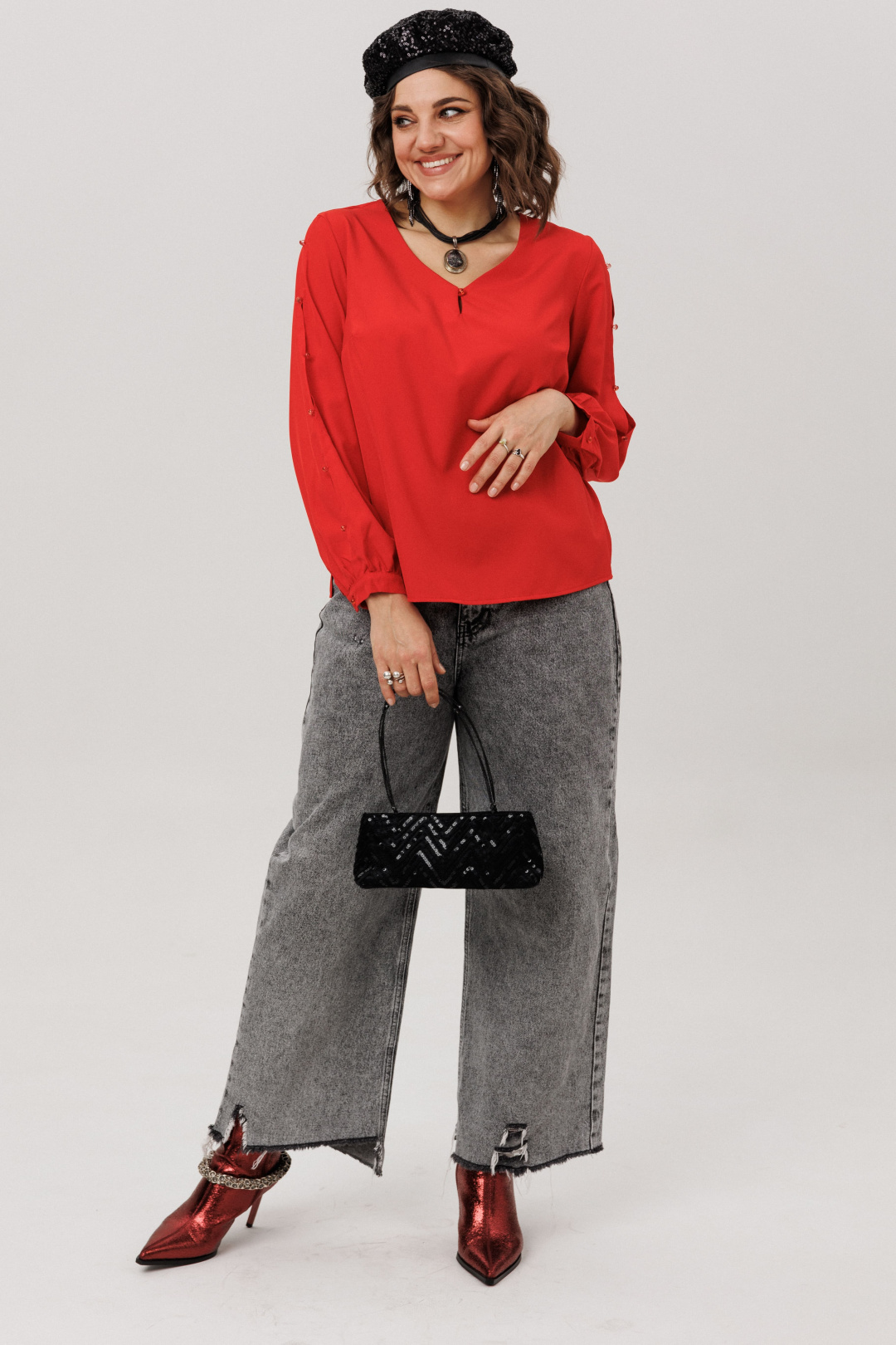 Блузка ANELLI LAUREL 1802 тот самый красный - фото 6