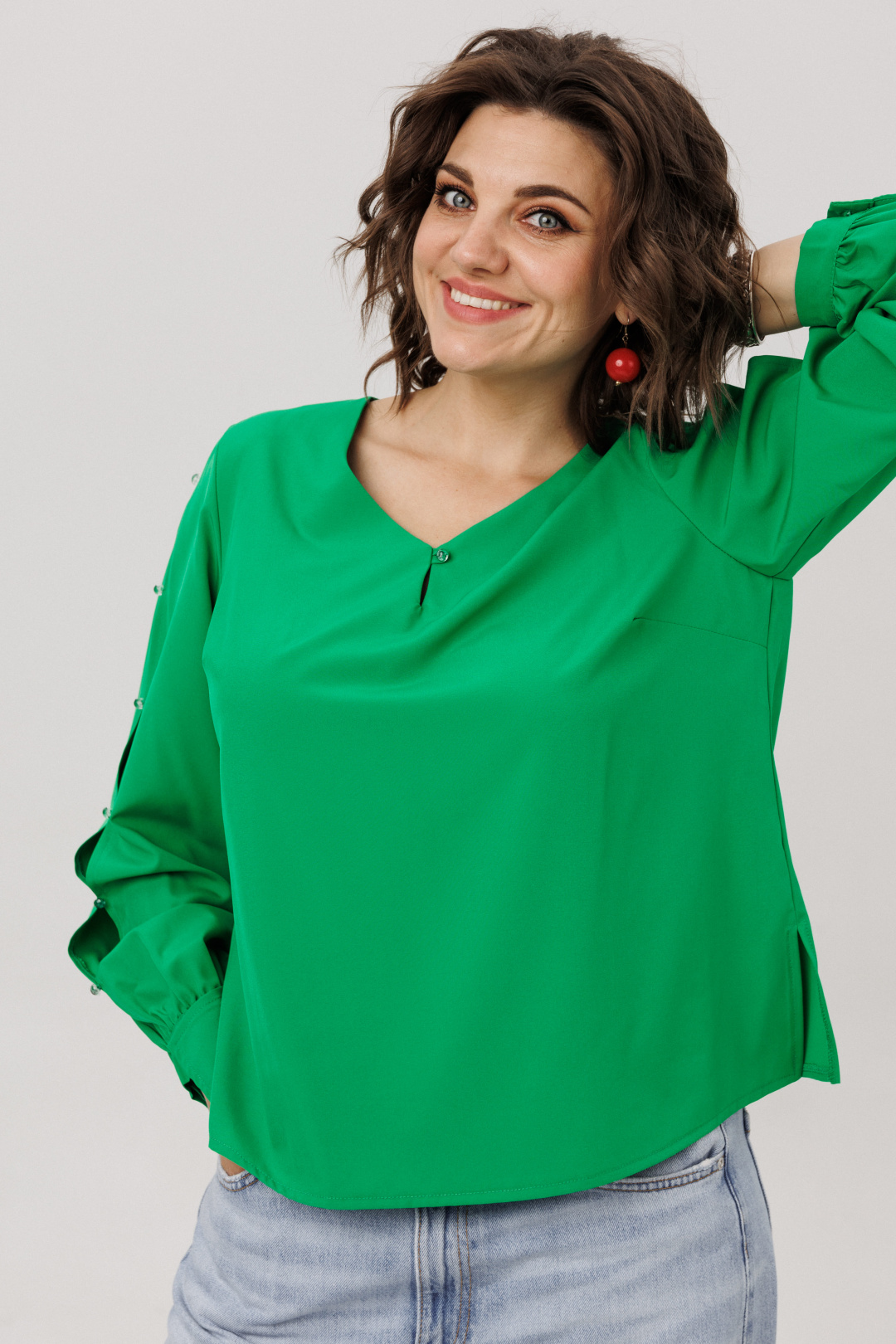 Блузка ANELLI LAUREL 1802 тот самый зеленый - фото 4