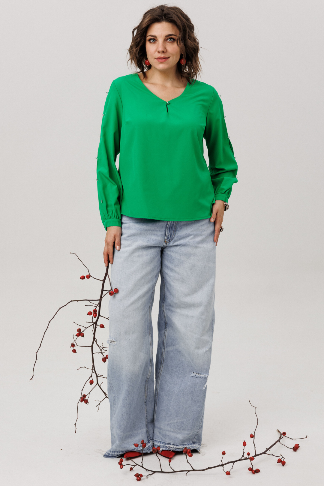 Блузка ANELLI LAUREL 1802 тот самый зеленый