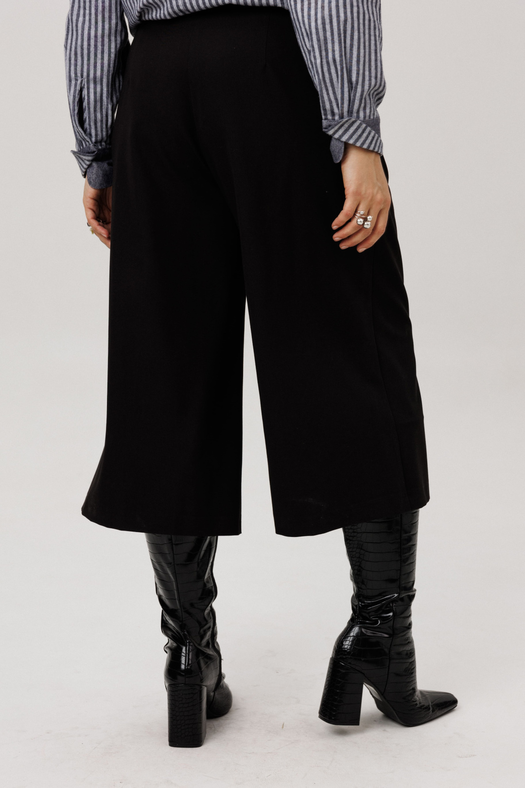 Брюки-кюлоты ANELLI LAUREL 1803 черная материя - фото 3