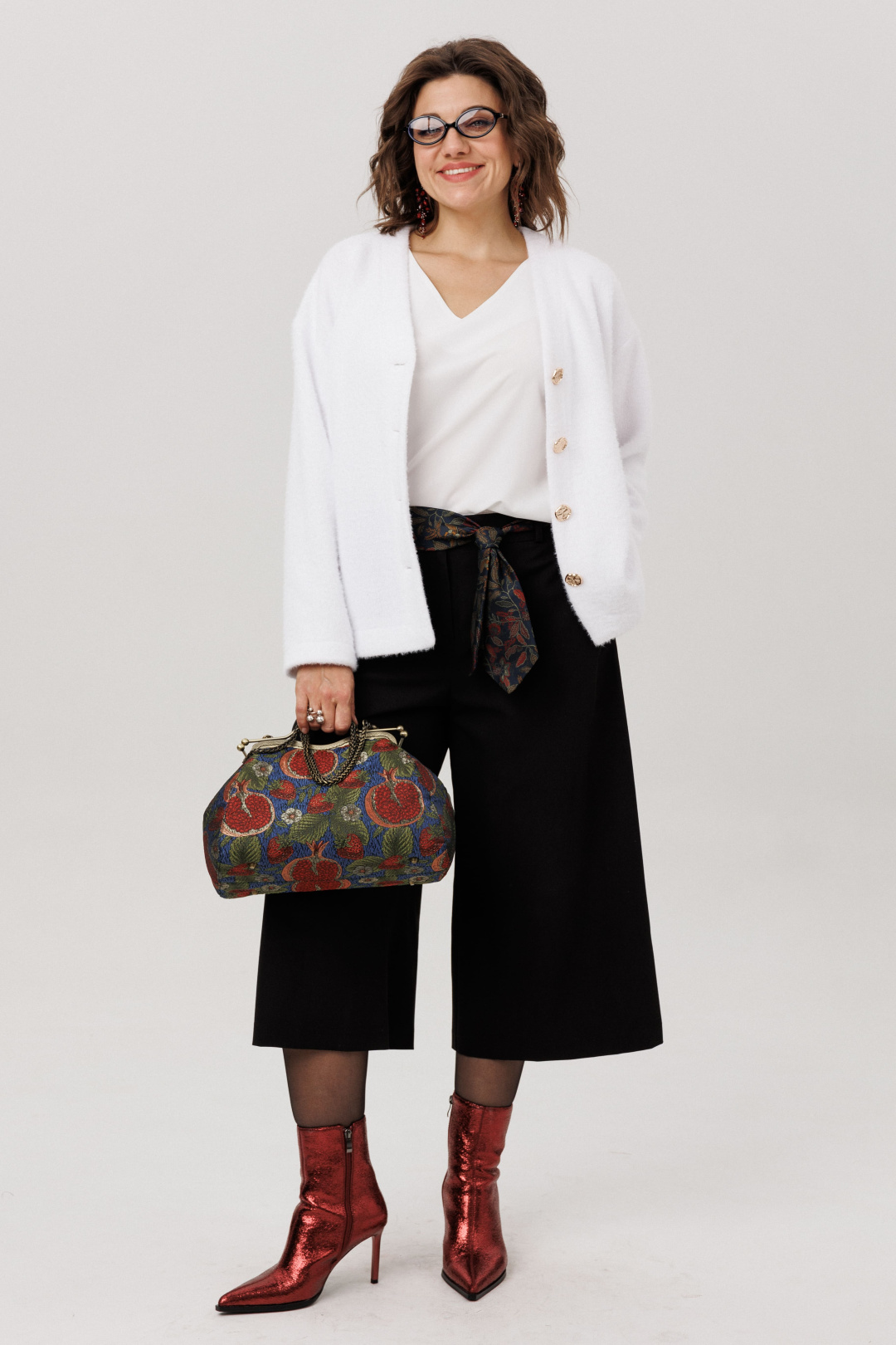 Брюки-кюлоты ANELLI LAUREL 1803 черная материя - фото 6