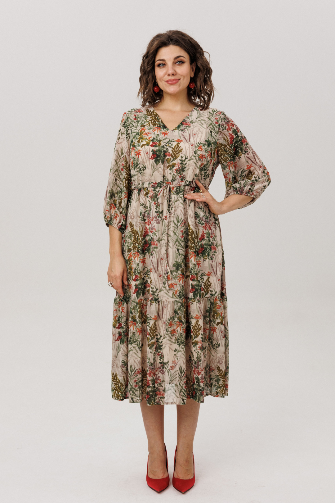 Платье ANELLI LAUREL 1805 кремовая виола - фото 6