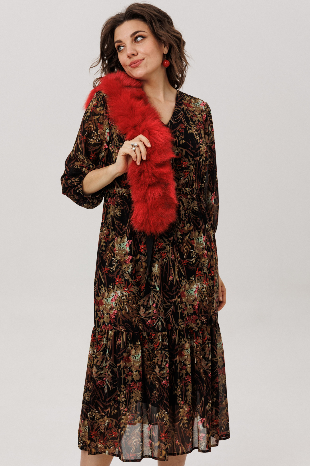 Платье ANELLI LAUREL 1805 шоколадная виола - фото 2