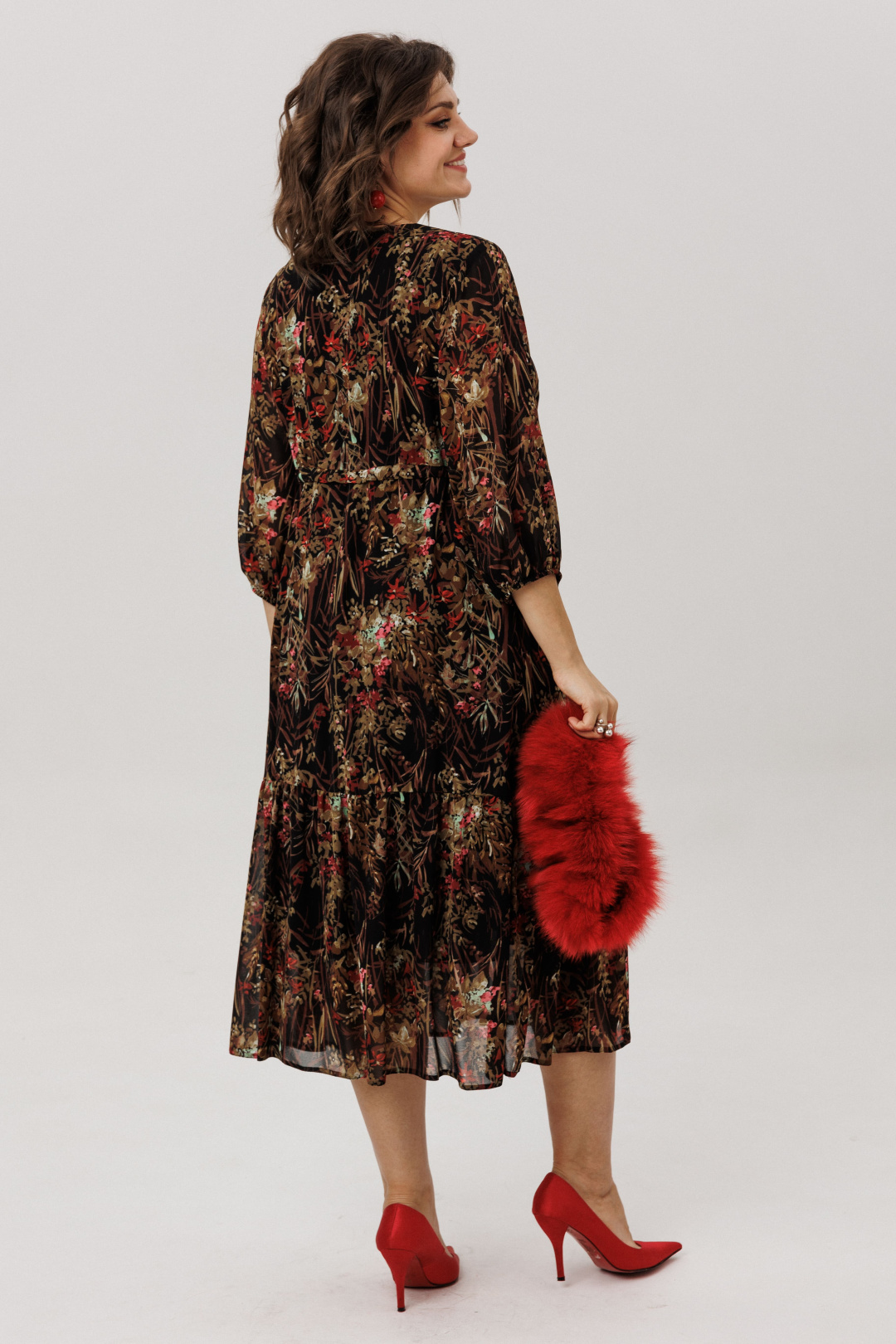 Платье ANELLI LAUREL 1805 шоколадная виола - фото 3