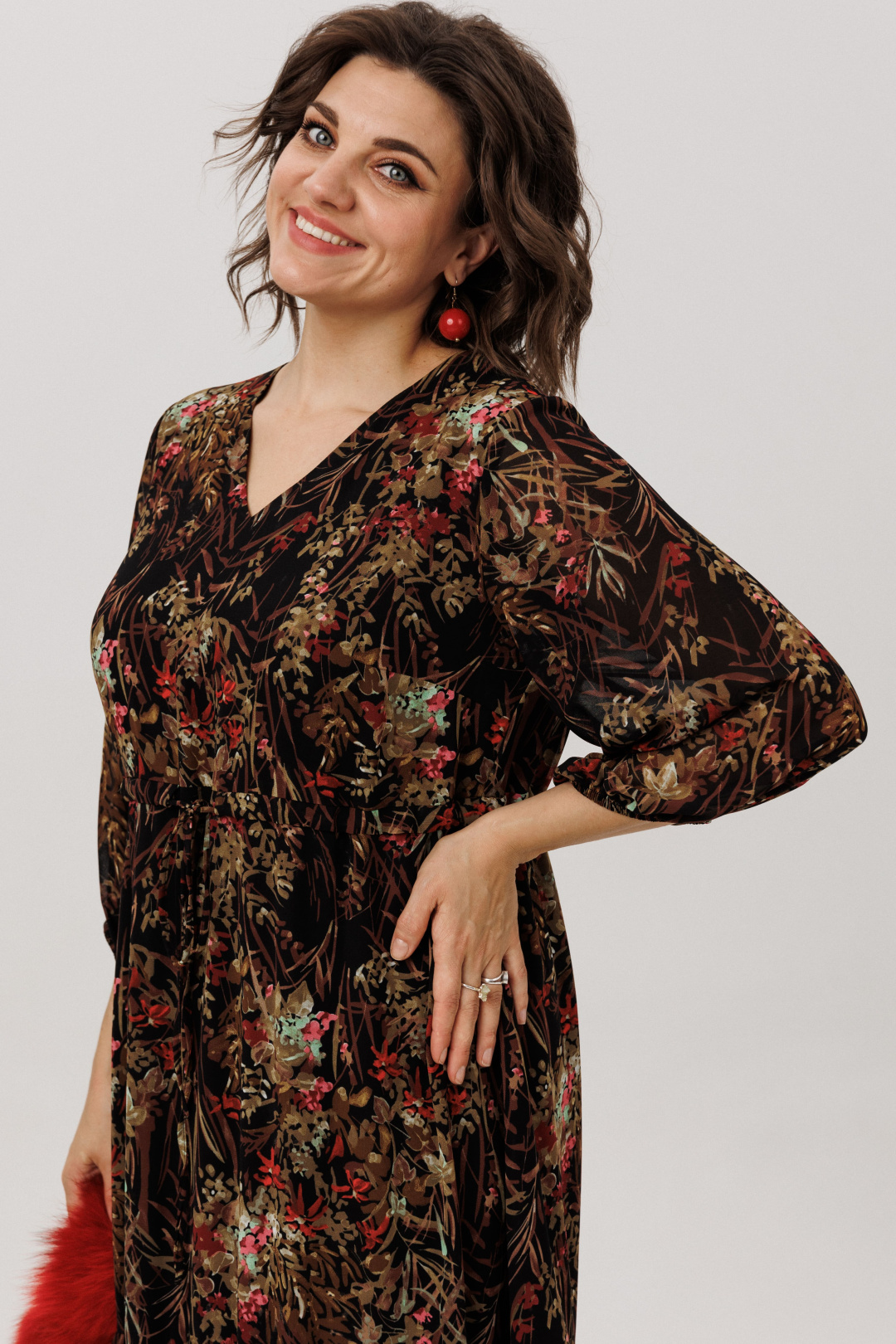 Платье ANELLI LAUREL 1805 шоколадная виола - фото 4