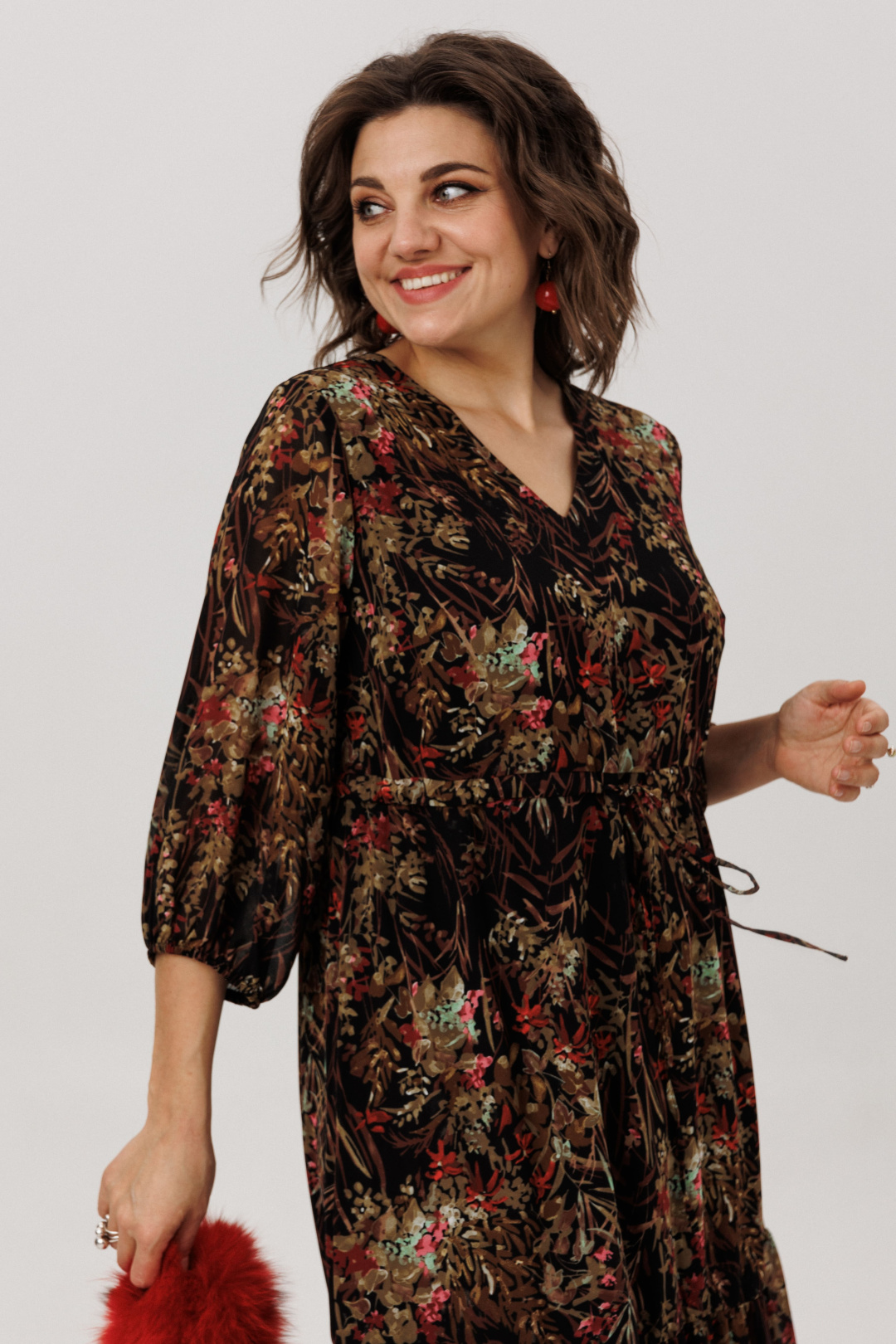 Платье ANELLI LAUREL 1805 шоколадная виола - фото 6