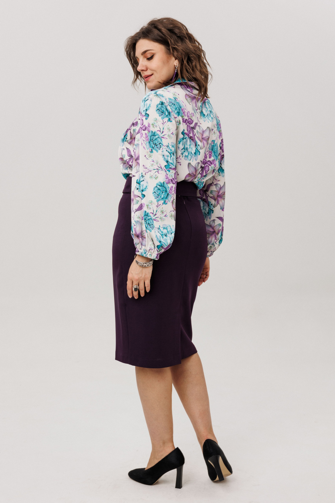 Блузка ANELLI LAUREL 1806 розы лилии пионы