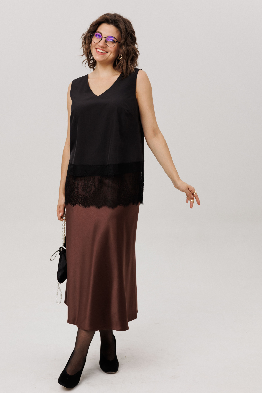 Юбка ANELLI LAUREL 1808 горький шоколад - фото 6