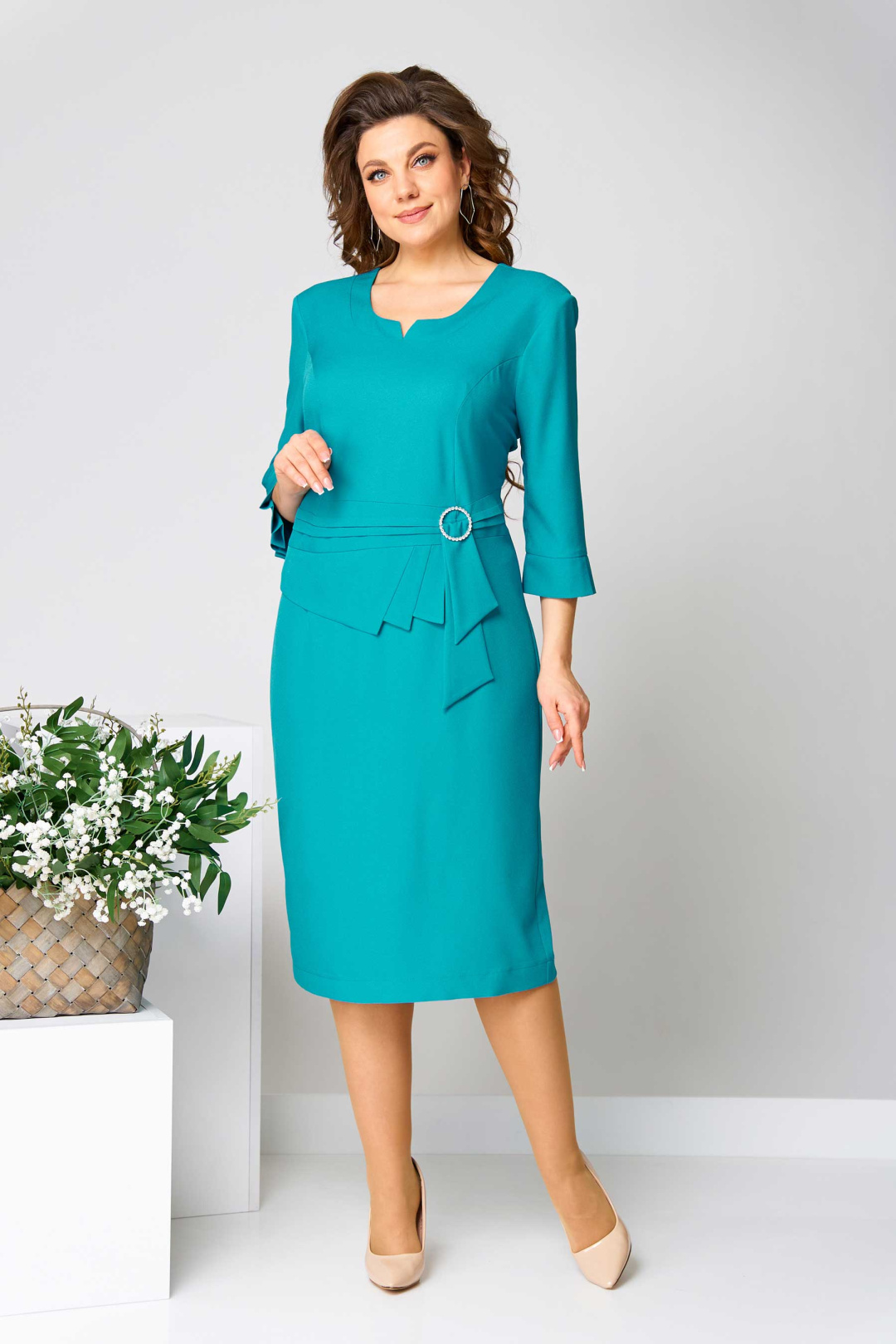Платье Асолия 2704 бирюза