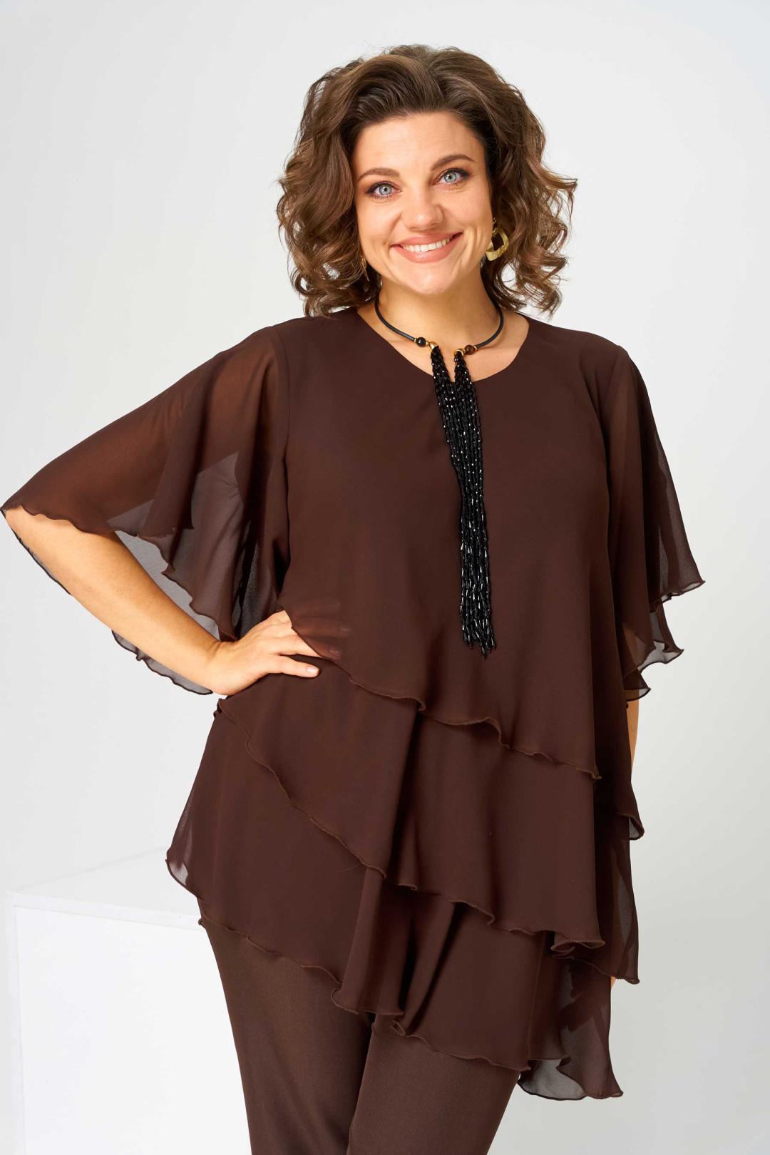 Туника Асолия 4100 коричневый - фото 1