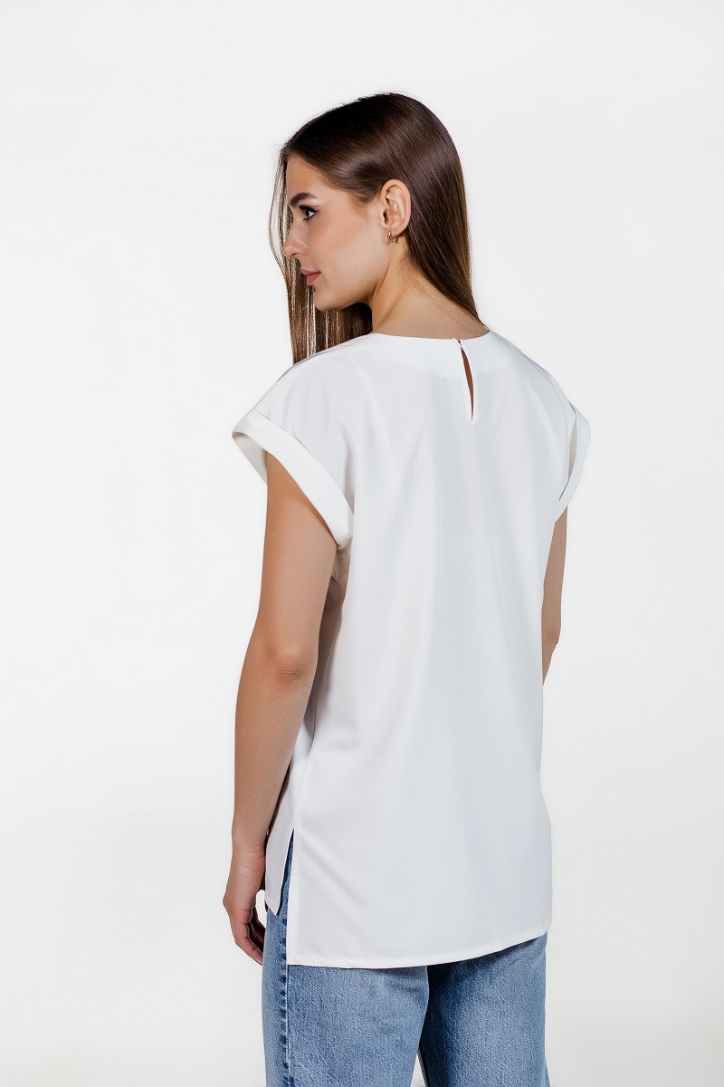 Блузка ATELERO 1012 молочный - фото 4