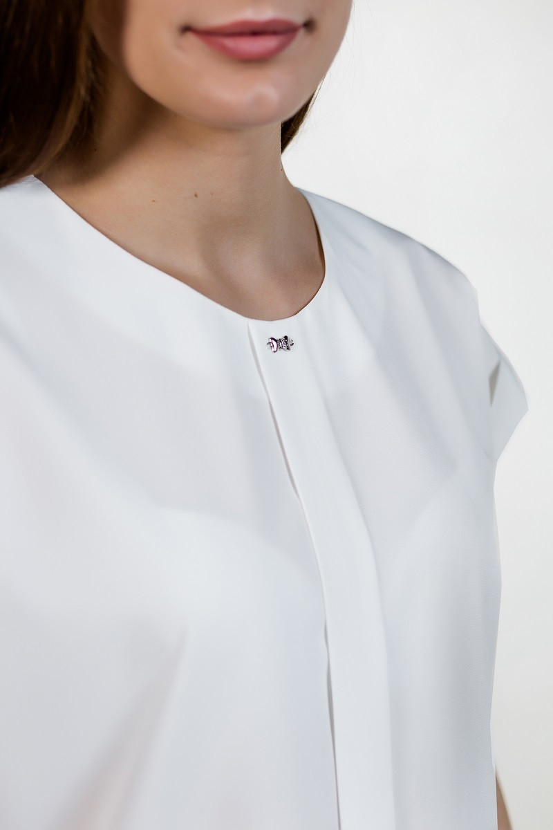 Блузка ATELERO 1012 молочный - фото 6