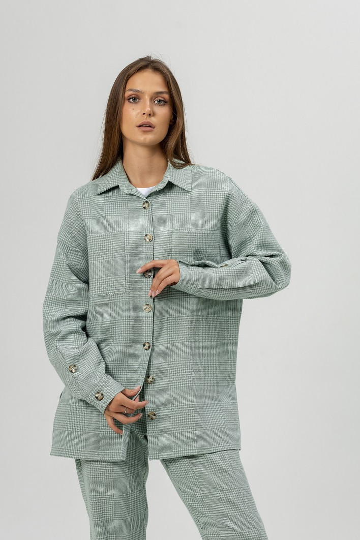 Рубашка ATELERO 1091 бирюзовый