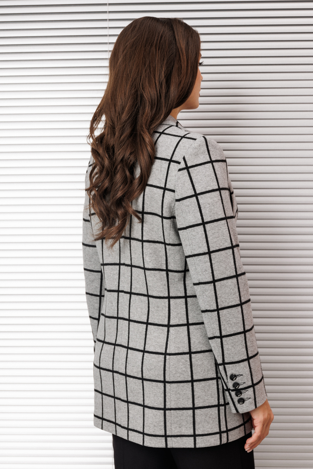 Жакет Azzara 1028 серая клетка - фото 4