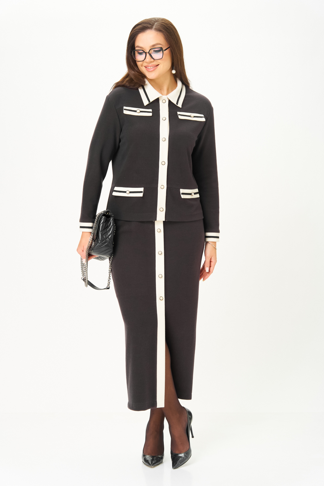 Костюм БагираАнТа 1088 графит + молоко - фото 5