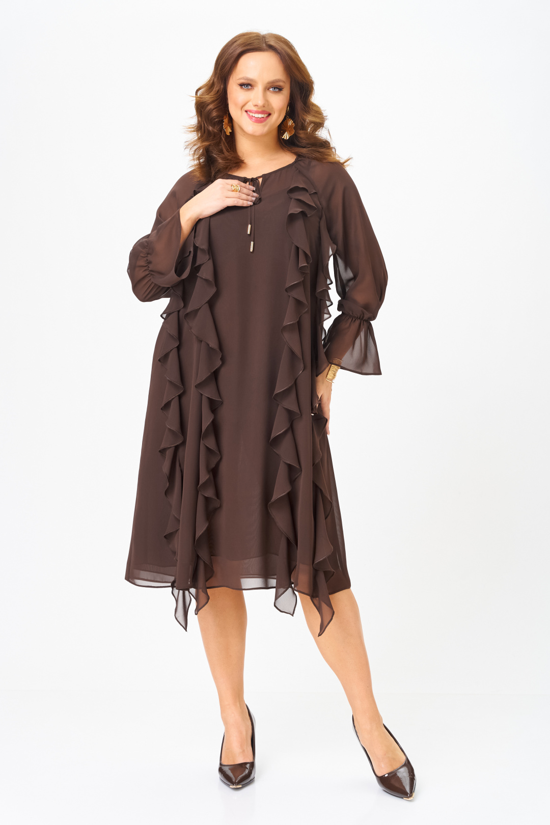 Платье БагираАнТа 1091 шоколад - фото 1