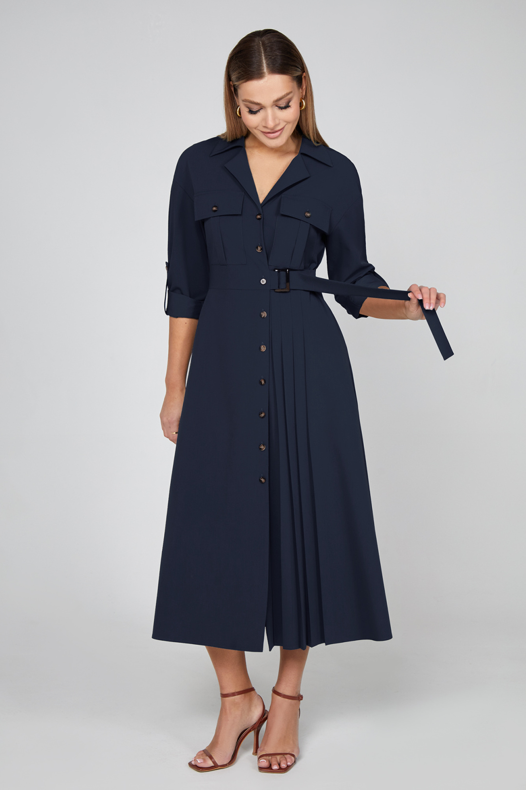 Платье Bazalini 5012 синий - фото 2