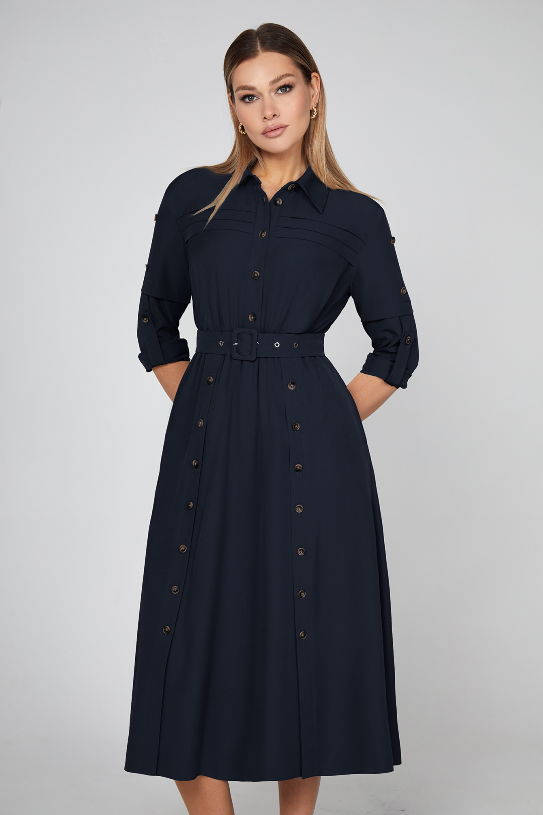 Платье Bazalini 5013 синий - фото 3