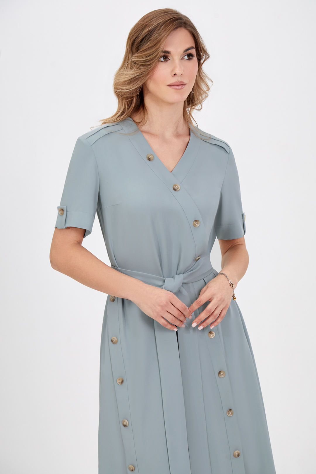 Платье Bazalini 5034 серо-голубой - фото 2