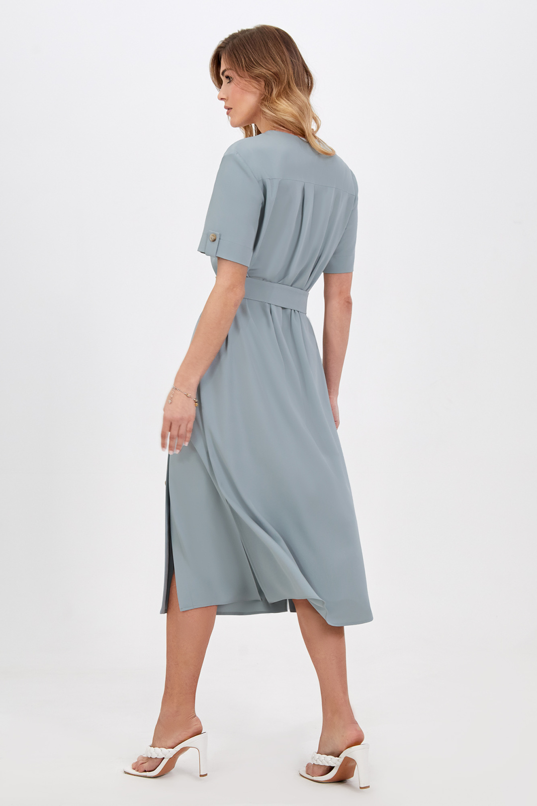 Платье Bazalini 5034 серо-голубой - фото 3