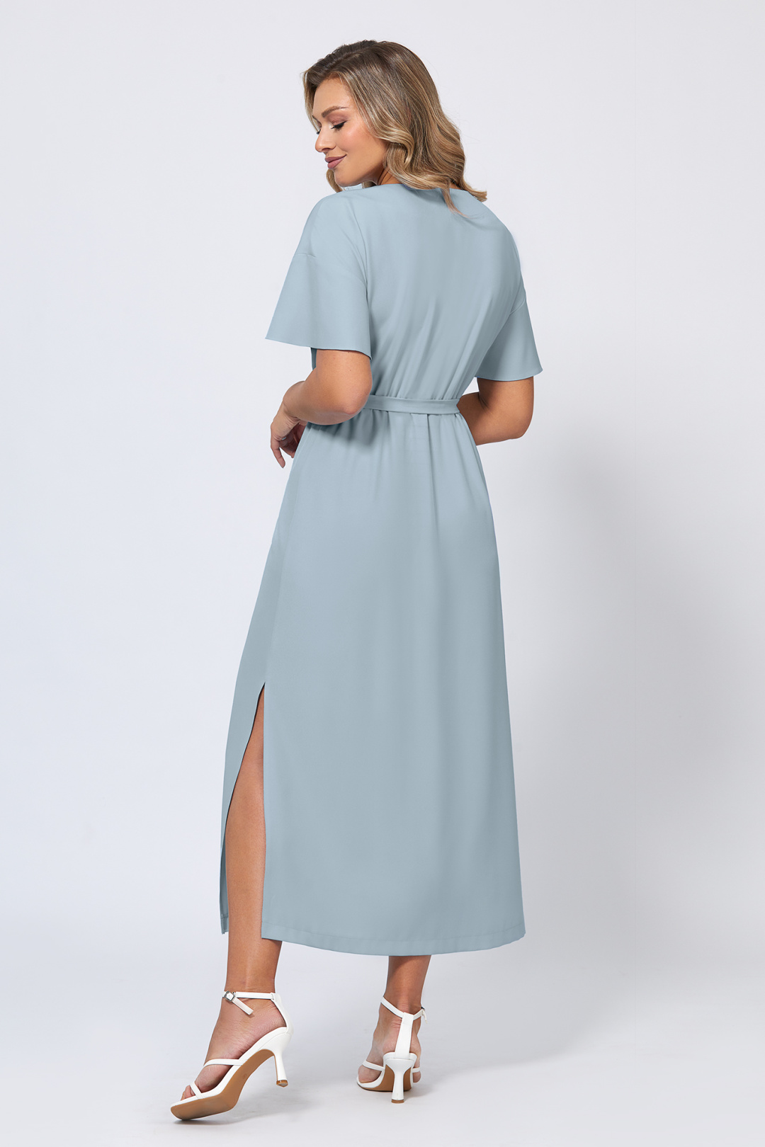 Платье Bazalini 5045 серо-голубой - фото 3