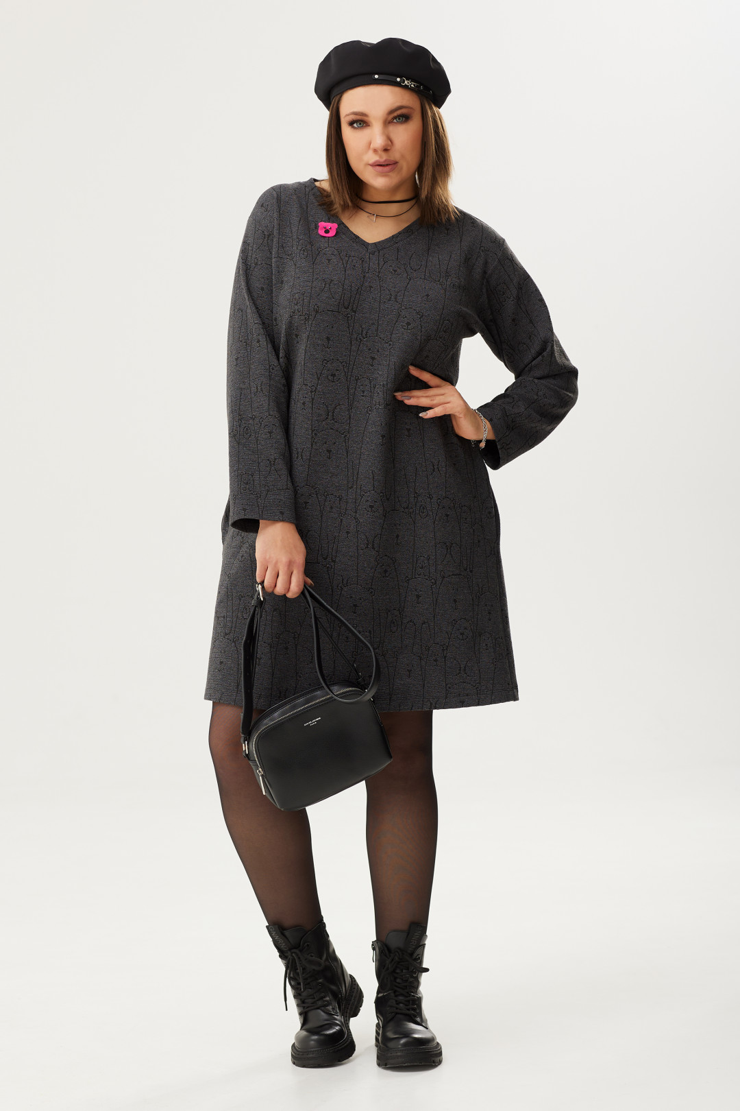 Платье BegiModa 1028 графит