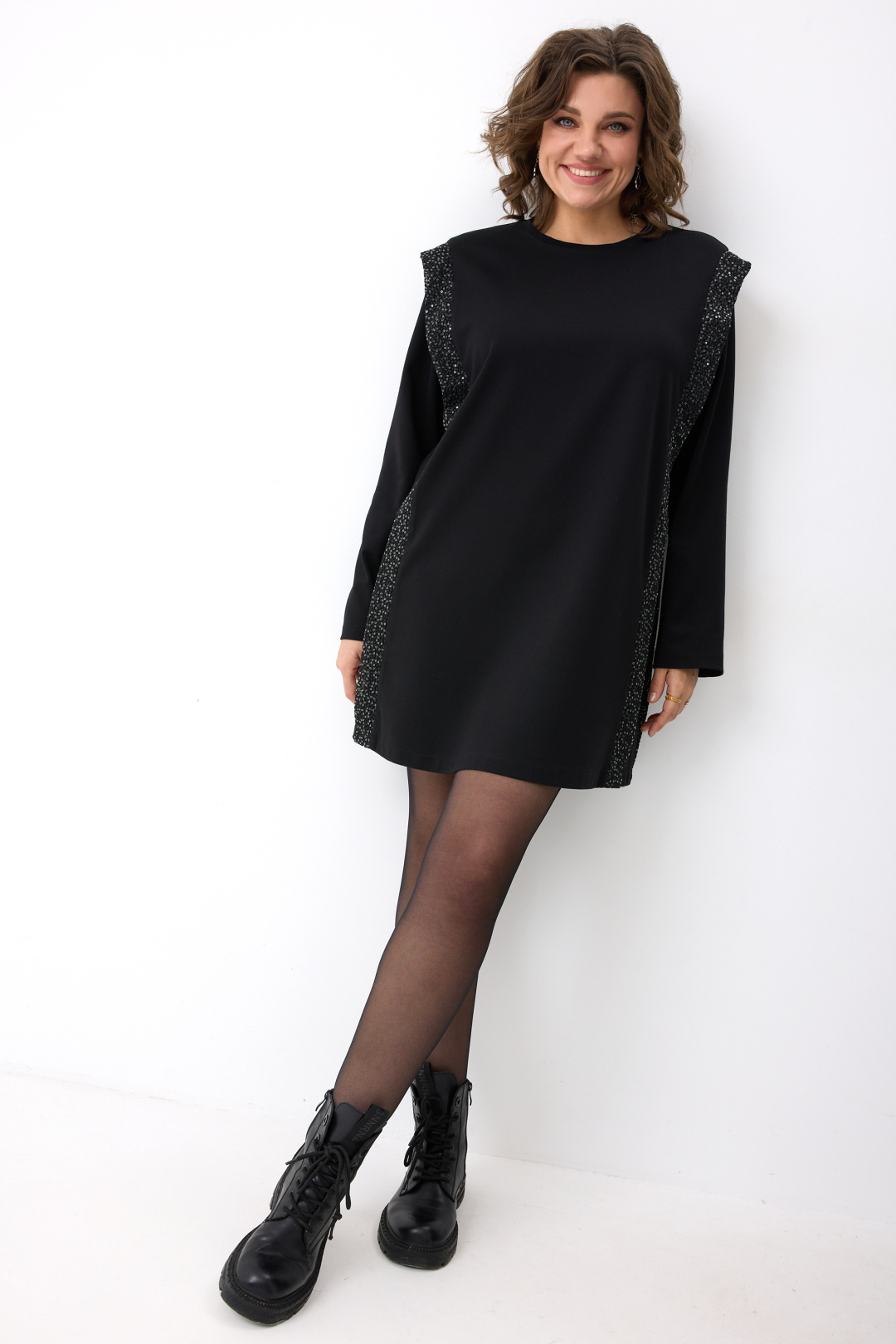 Платье BegiModa 1063 черный - фото 2