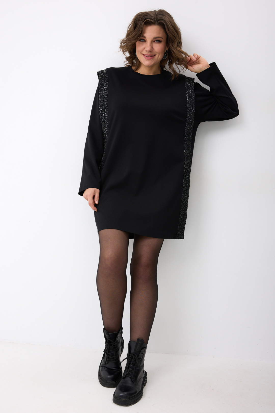 Платье BegiModa 1063 черный - фото 3