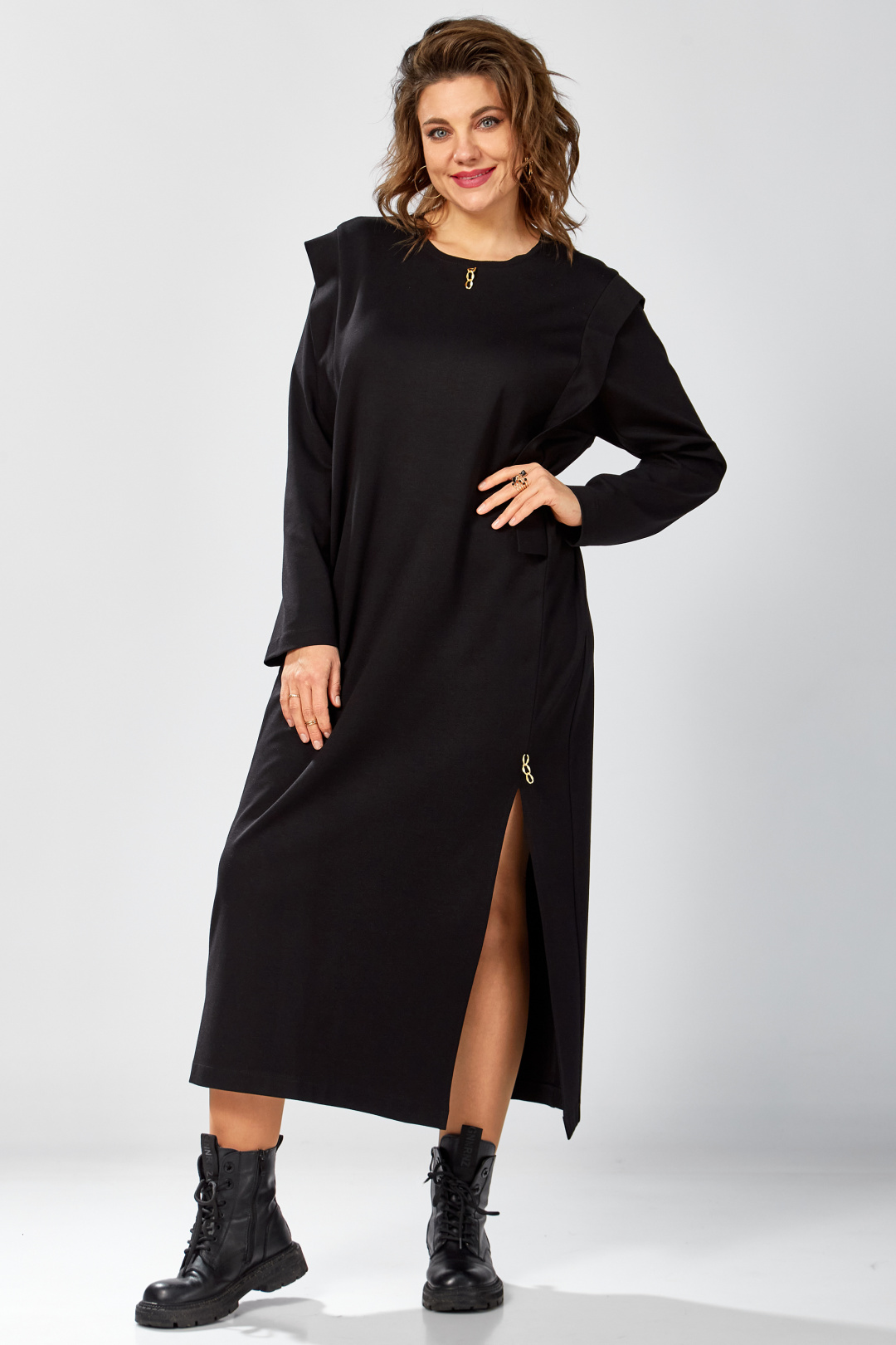 Платье BegiModa 1064 черный - фото 2