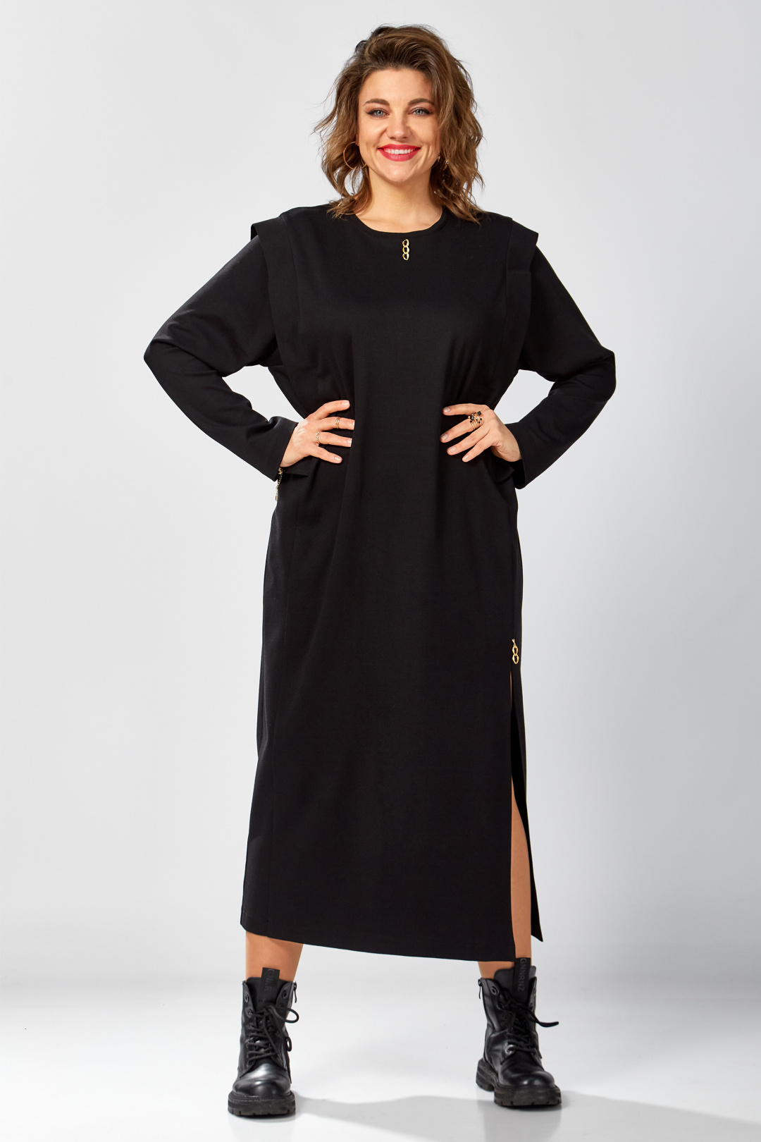 Платье BegiModa 1064 черный - фото 4