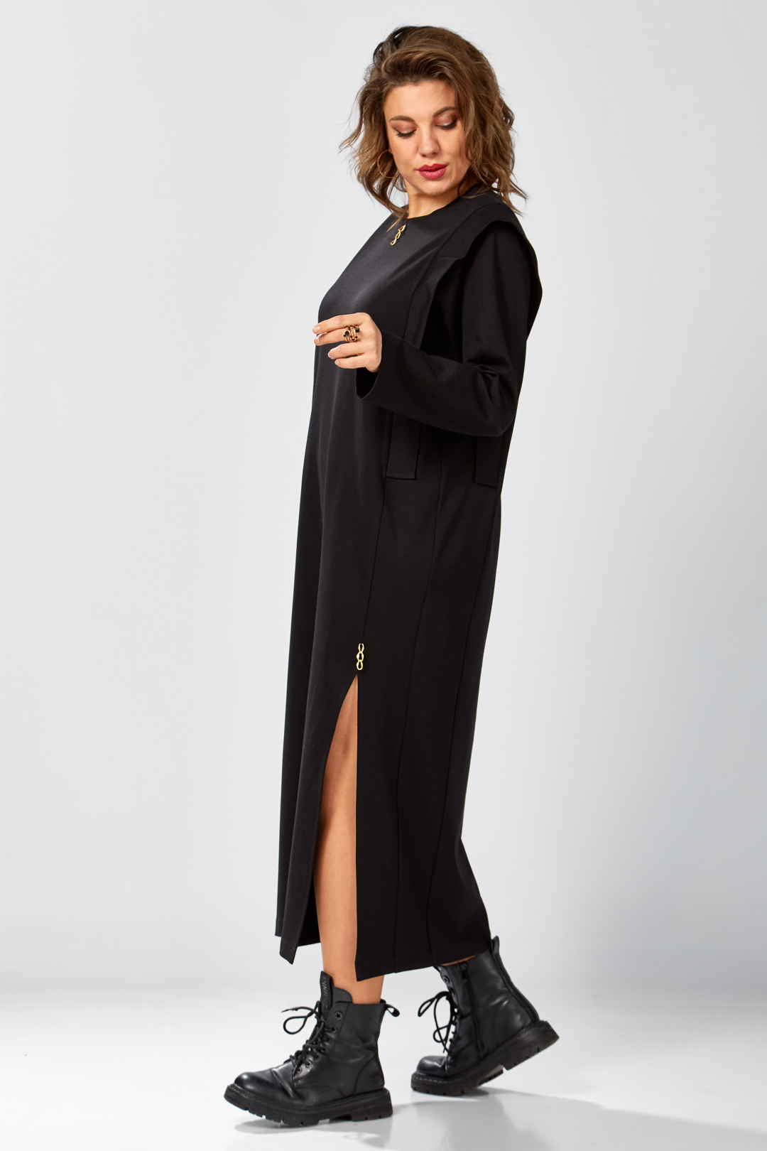 Платье BegiModa 1064 черный - фото 6