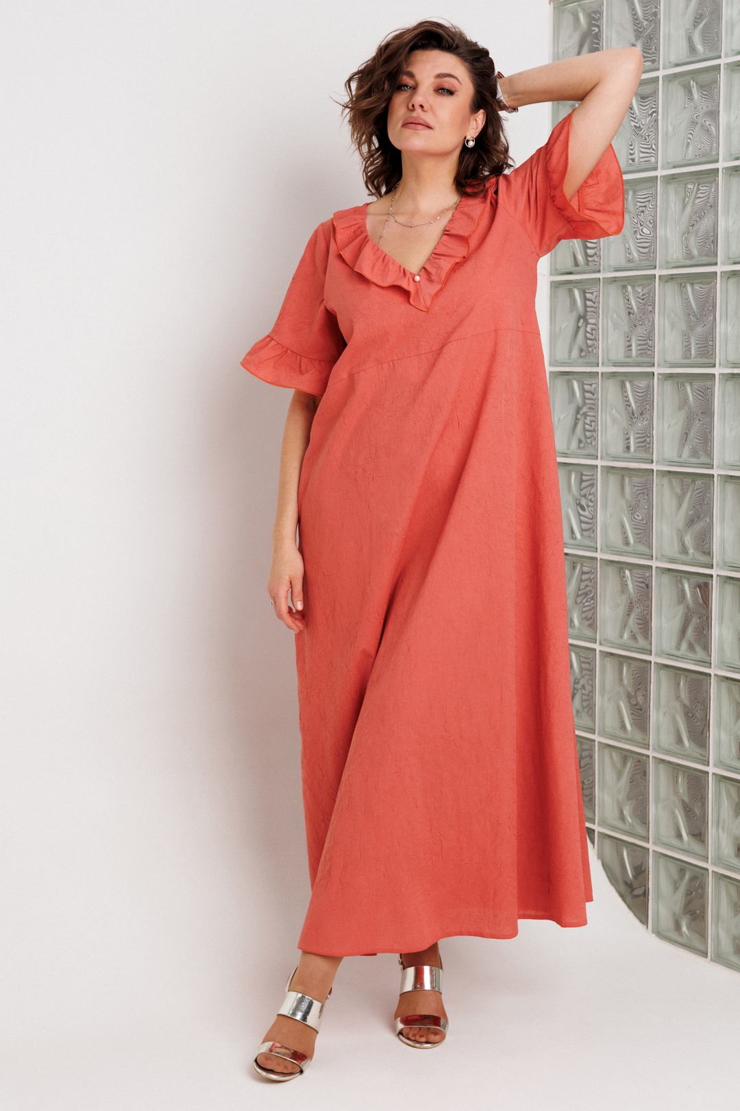 Платье BegiModa 1066 коралл