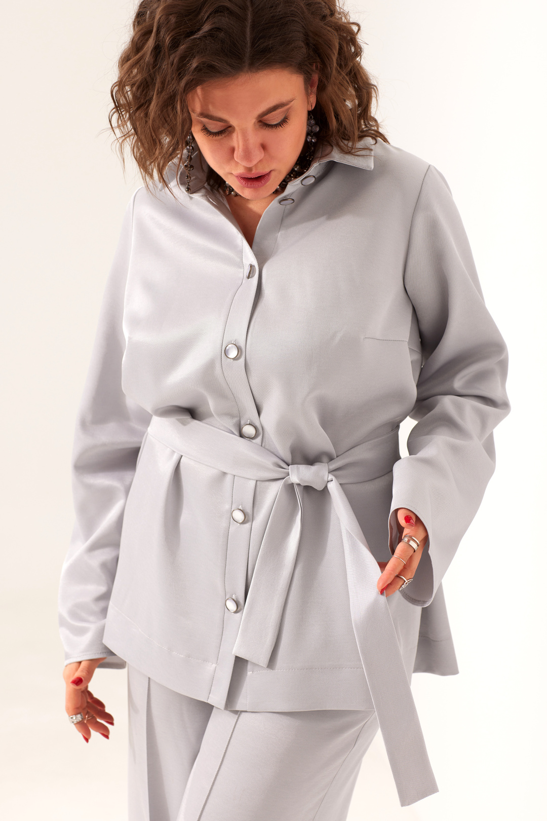 Костюм BegiModa 3081 серебро - фото 5