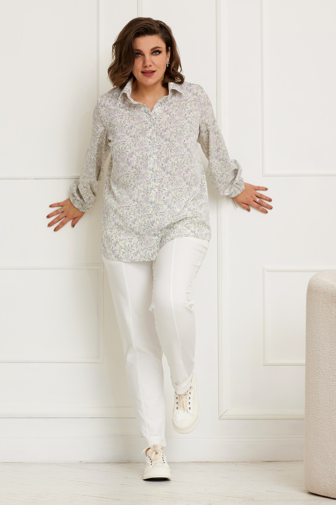 Блузка BegiModa 4087 цветочный принт