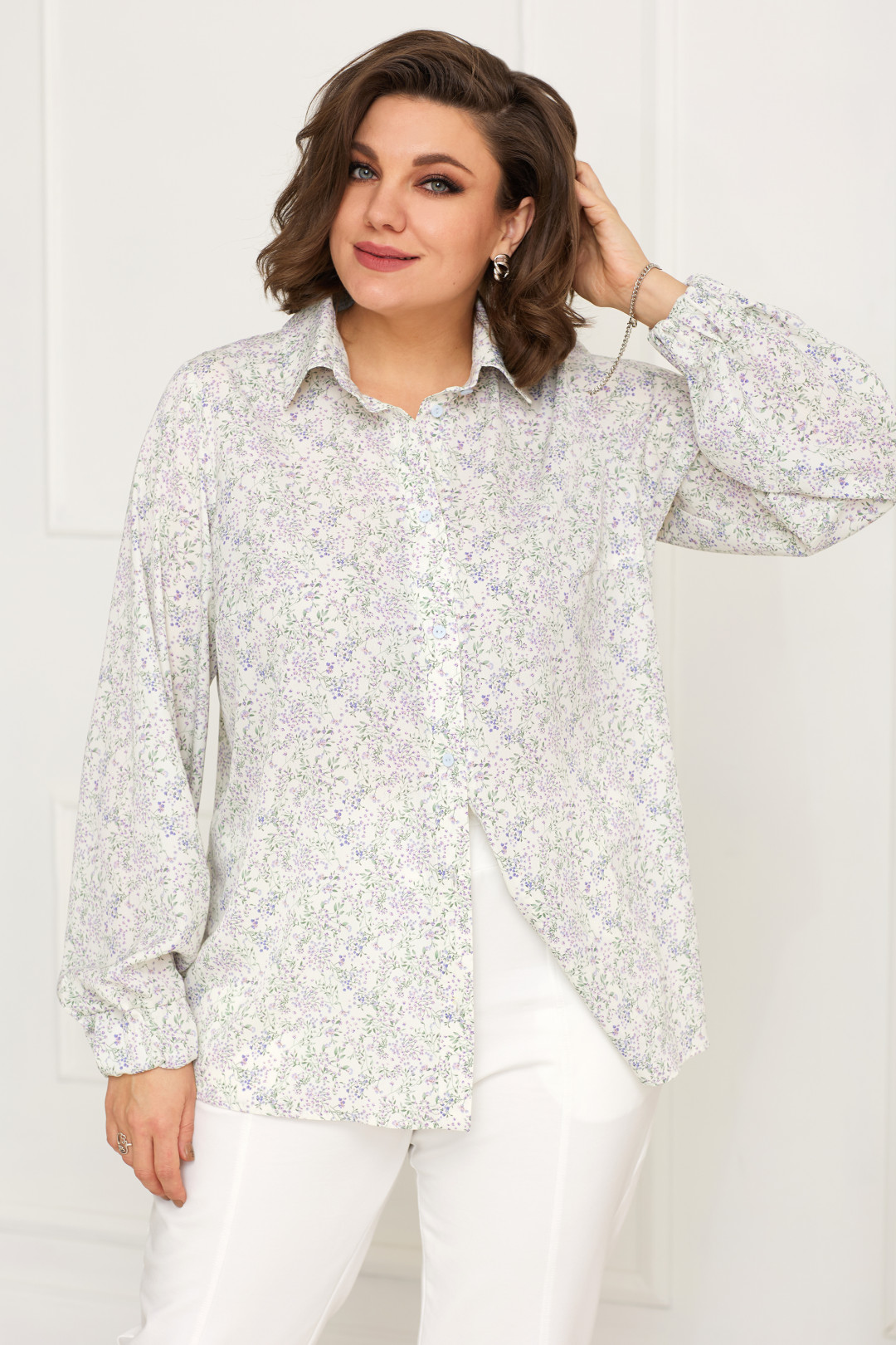 Блузка BegiModa 4087 цветочный принт
