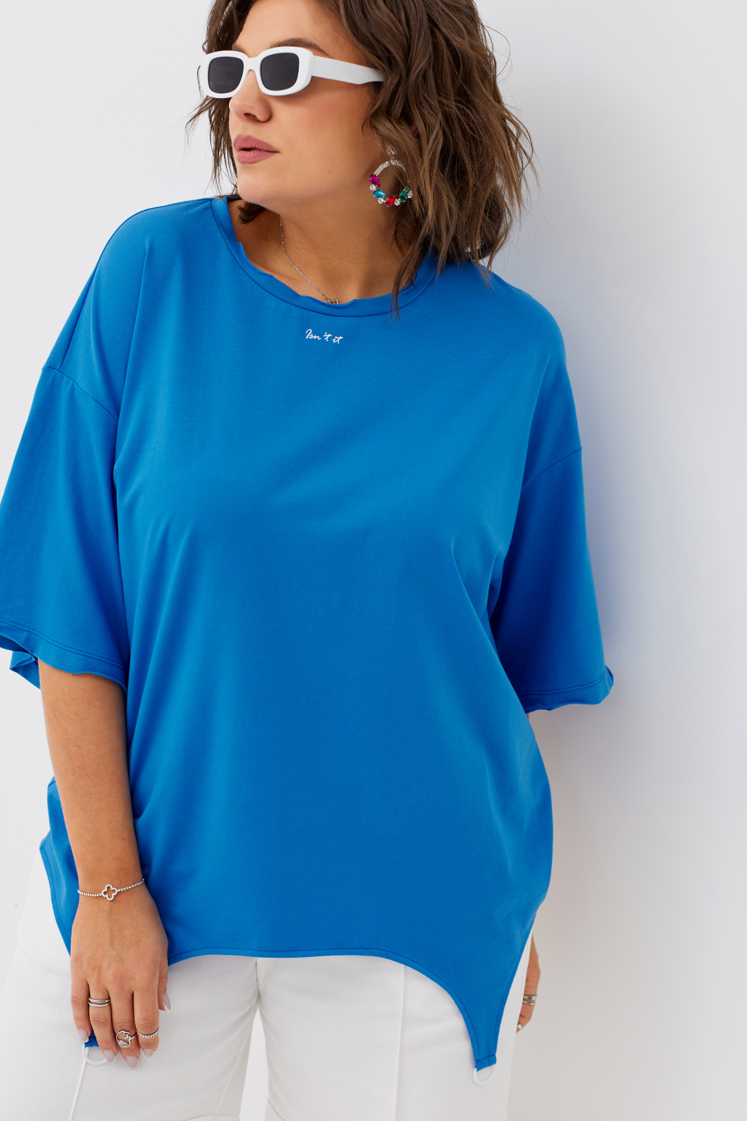 Блузка BegiModa 4093 ярко синий - фото 1