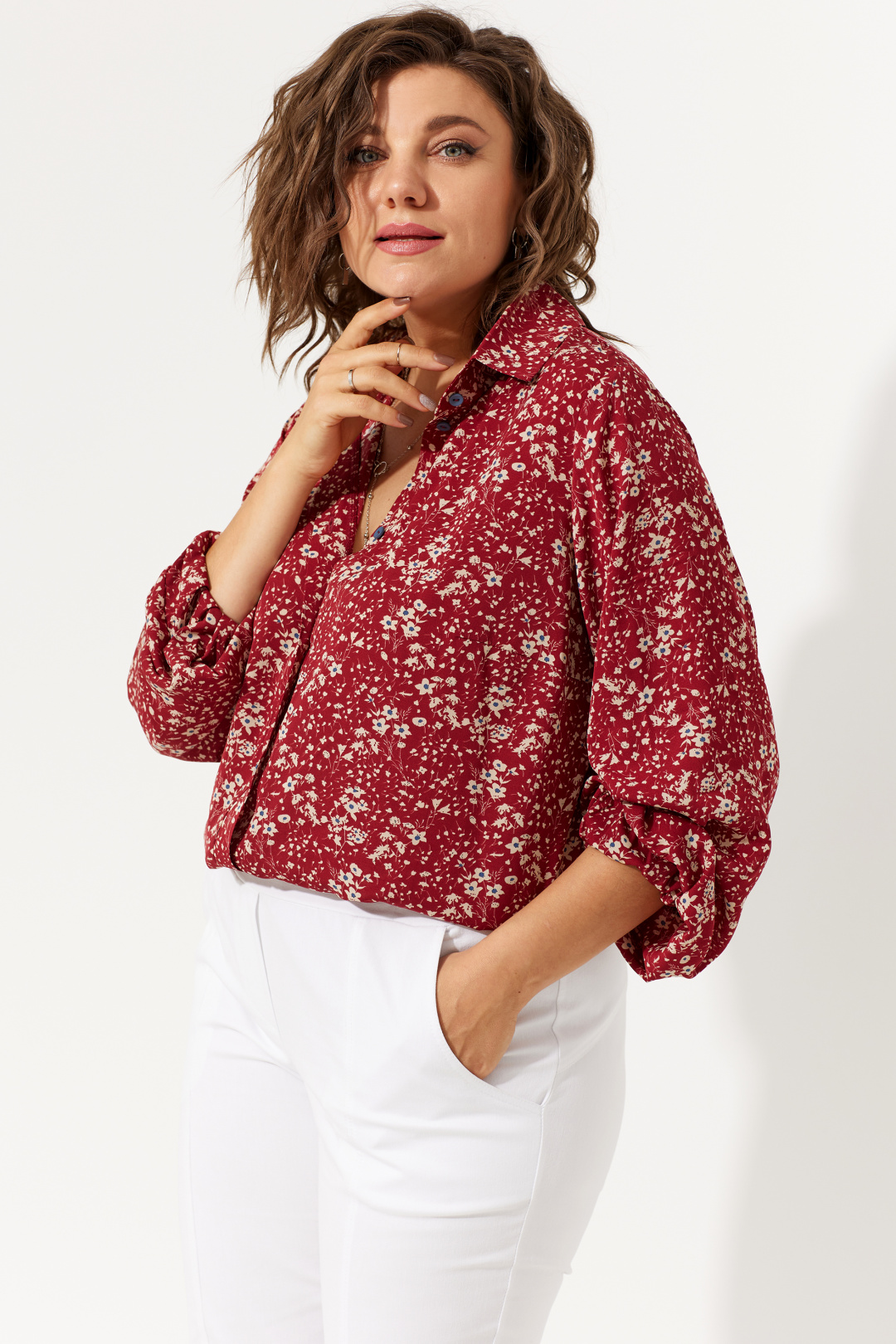 Блузка BegiModa 4104 вино - фото 2