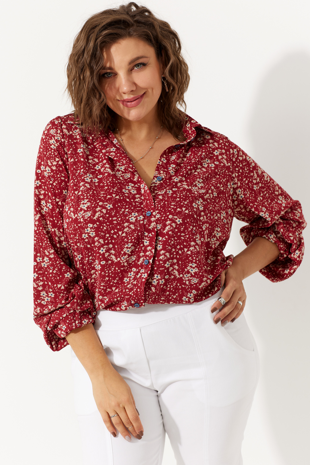 Блузка BegiModa 4104 вино - фото 6