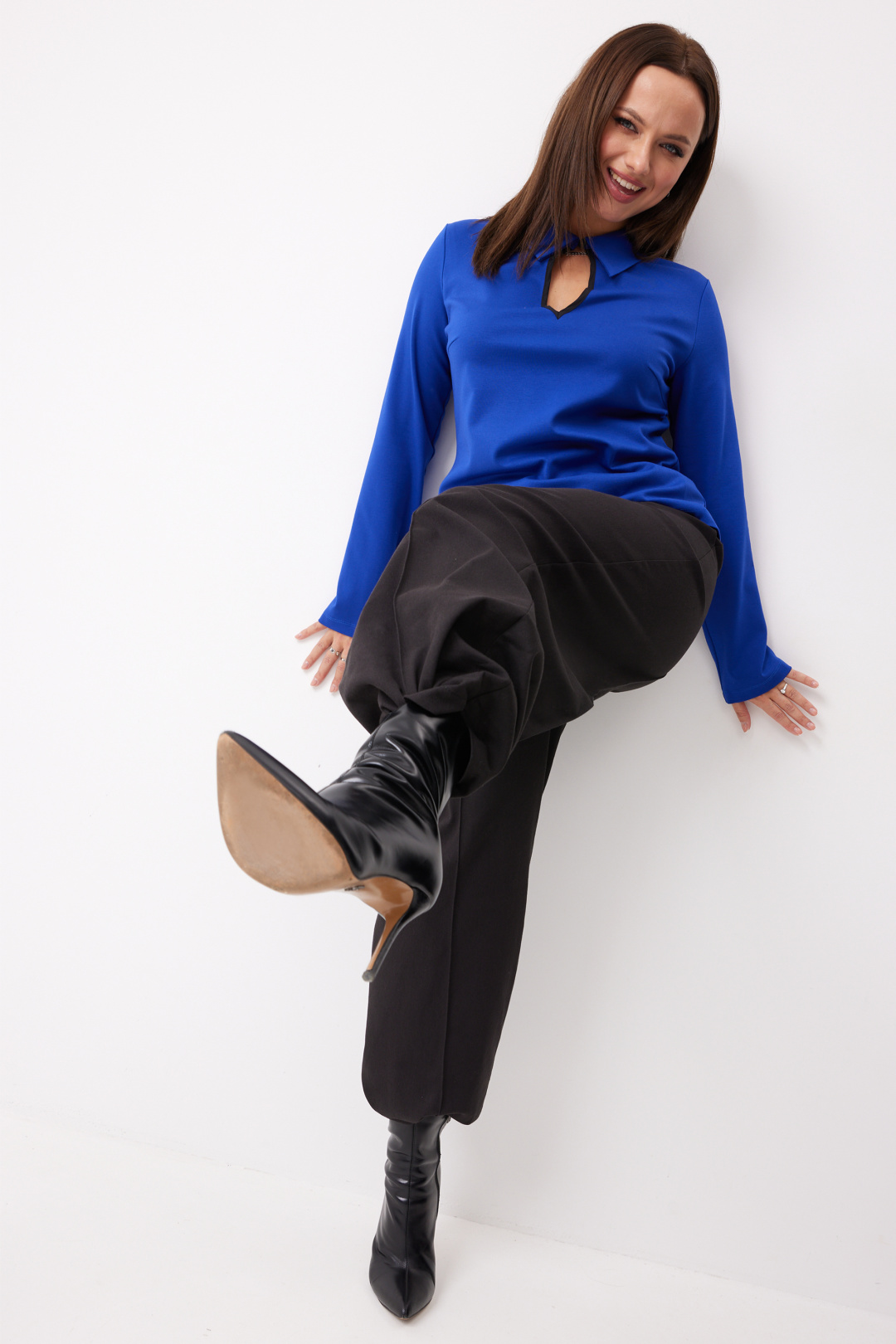 Блузка BegiModa 4147 василёк - фото 3