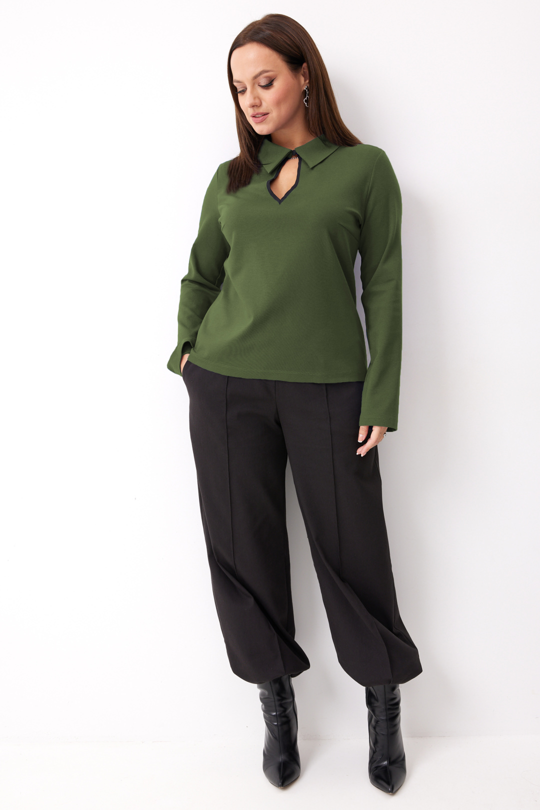 Блузка BegiModa 4147 хаки - фото 2