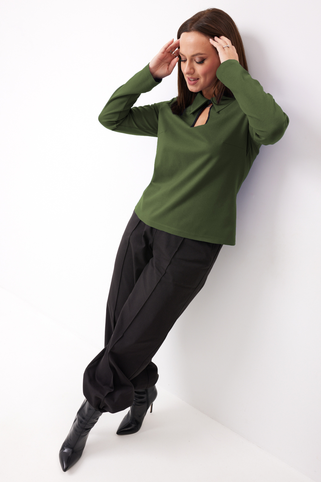 Блузка BegiModa 4147 хаки - фото 5