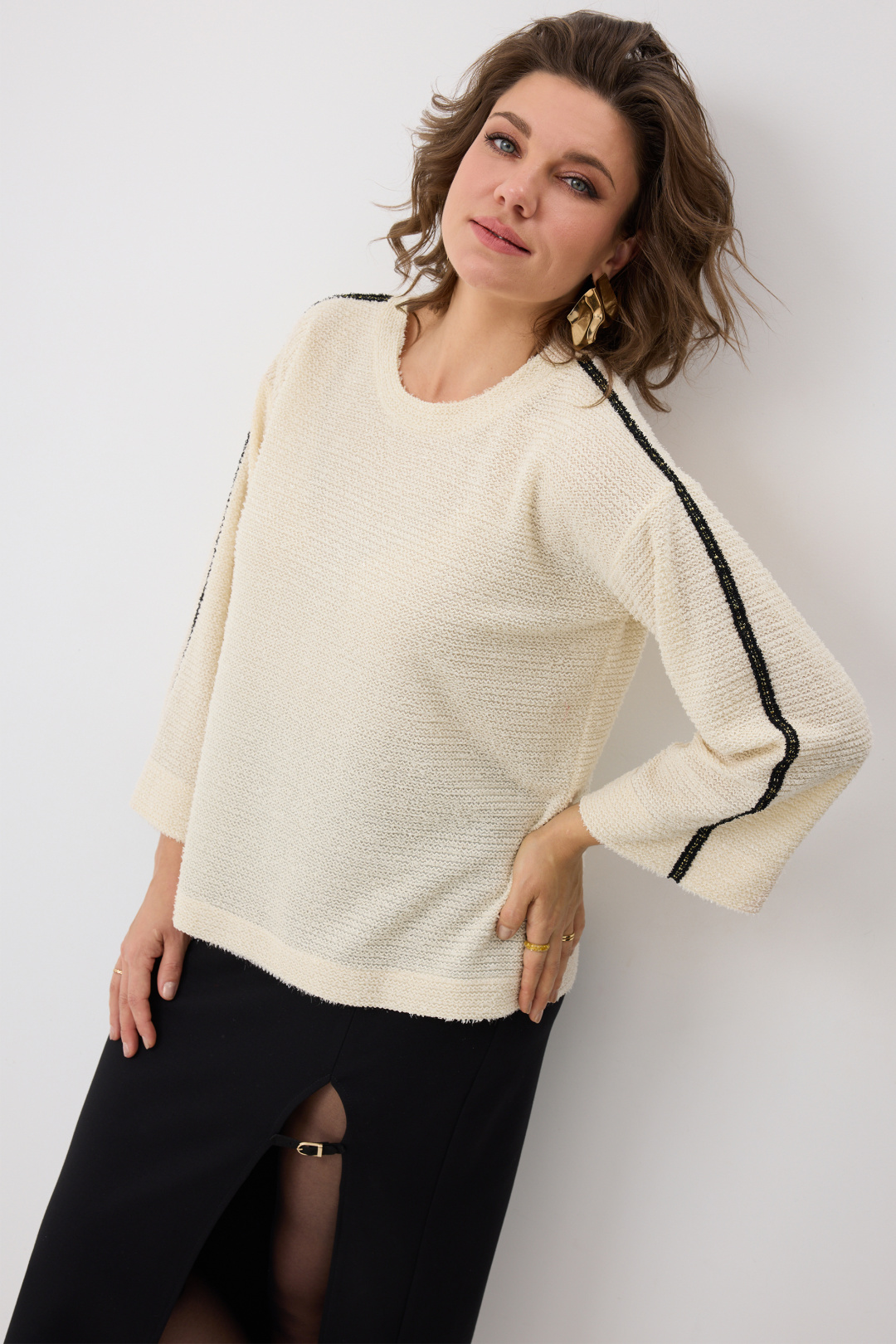 Джемпер BegiModa 4149 топленое молоко