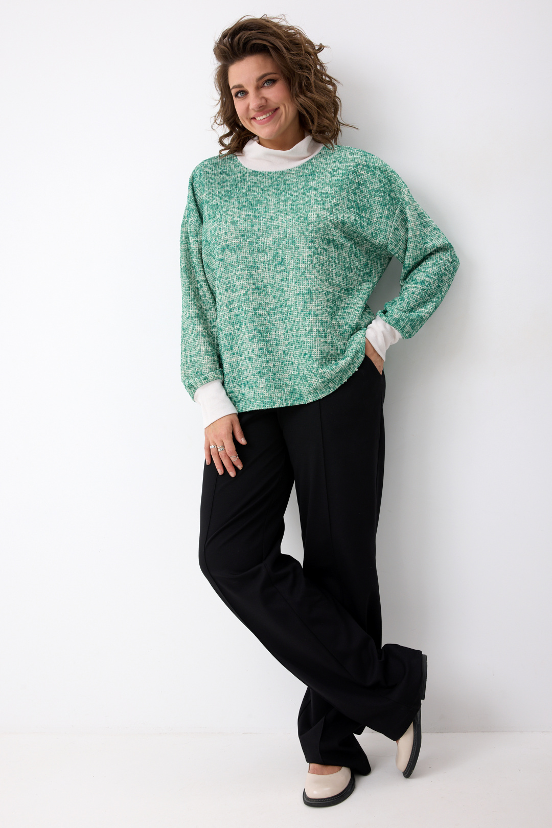 Джемпер BegiModa 4151 малахит - фото 2