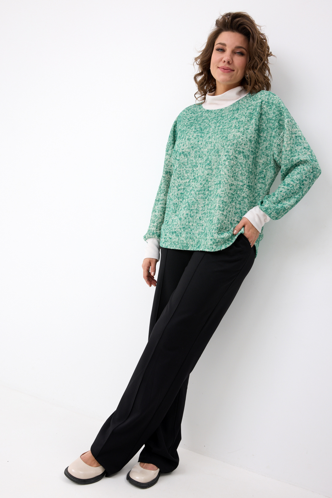 Джемпер BegiModa 4151 малахит - фото 3