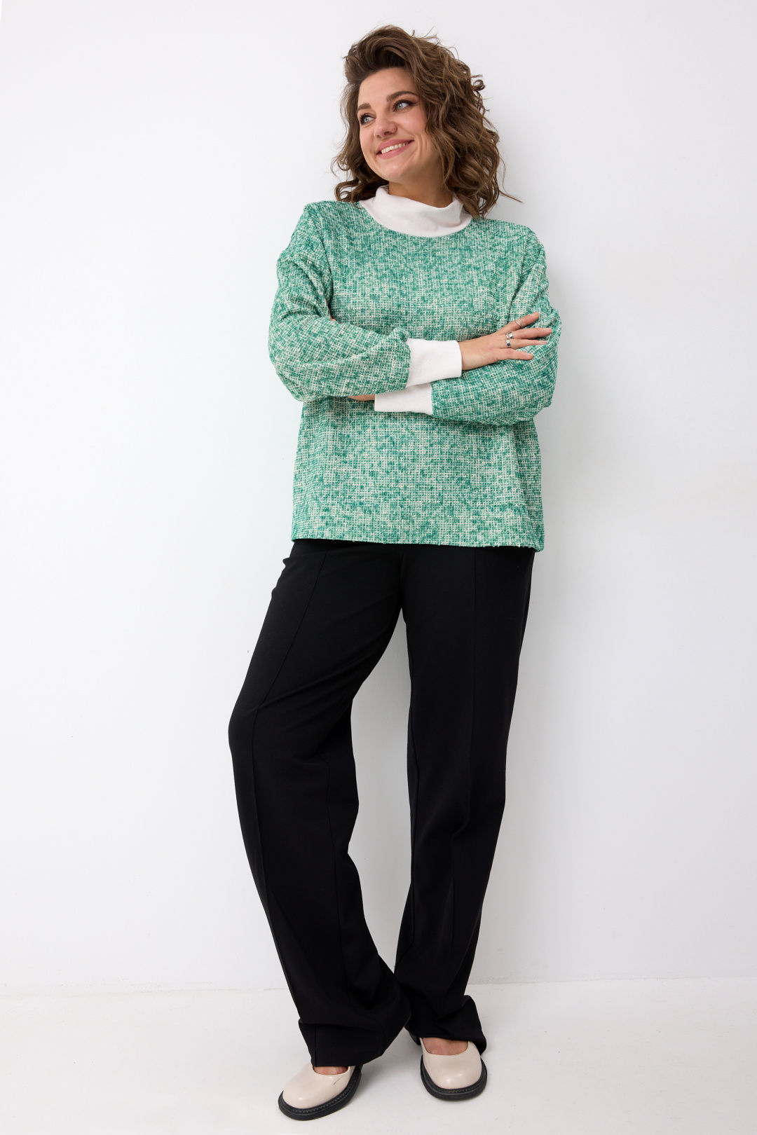 Джемпер BegiModa 4151 малахит - фото 4