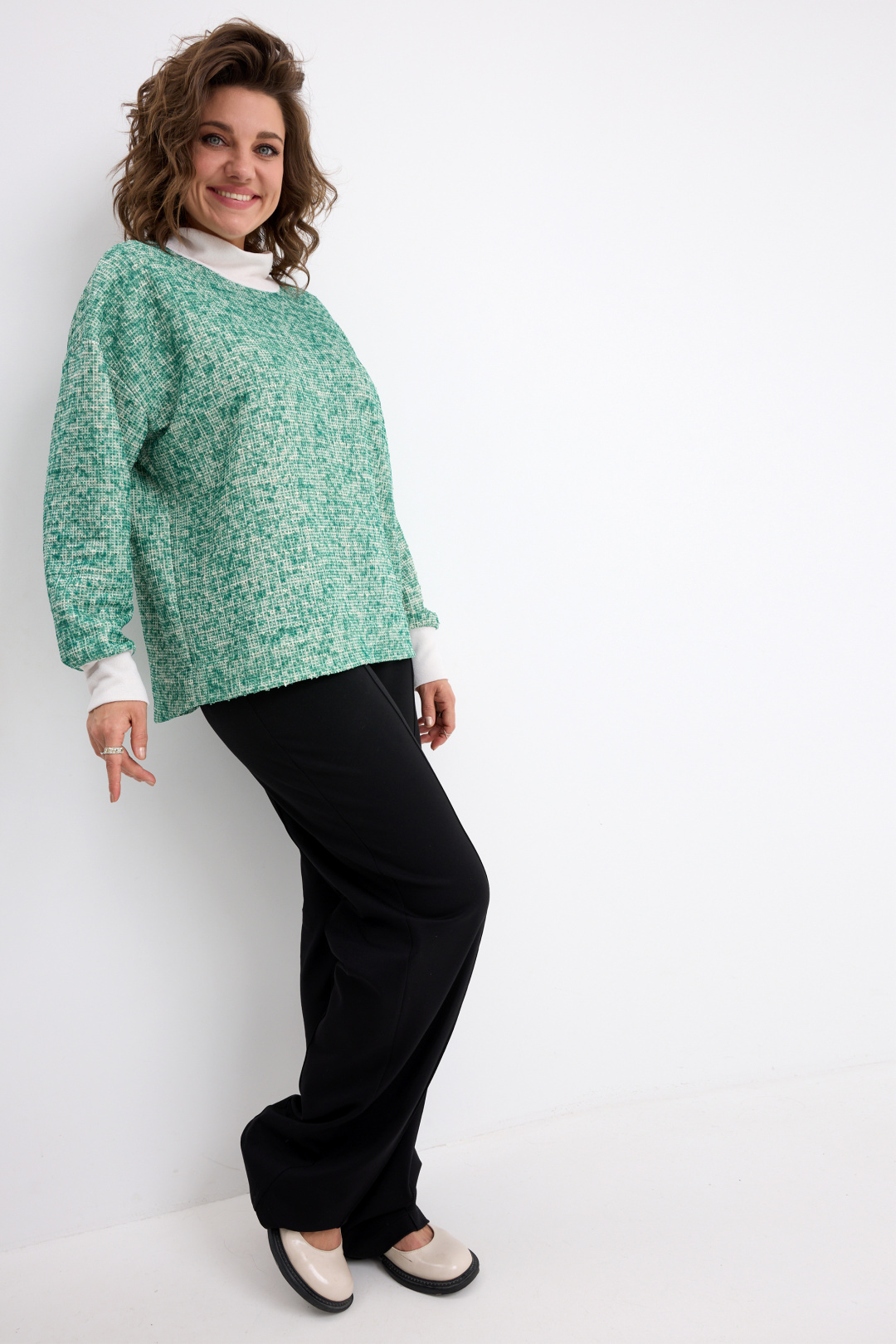 Джемпер BegiModa 4151 малахит - фото 5