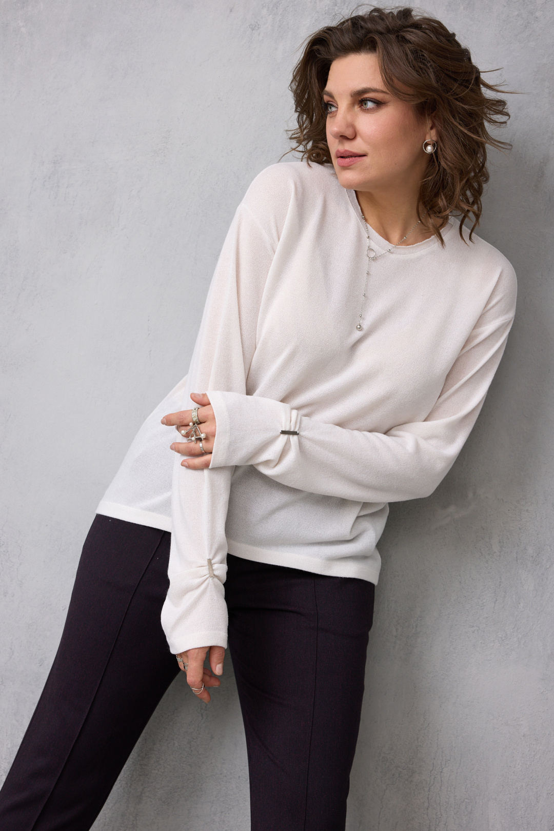 Джемпер BegiModa 4154 молочный - фото 4