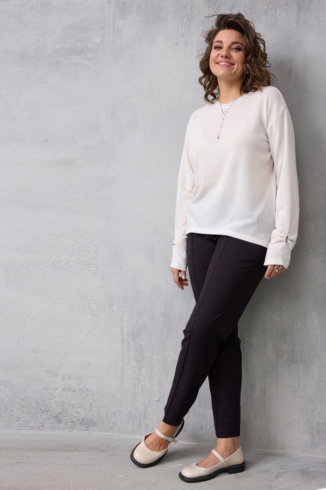 Брюки BegiModa 6078 черный баклажан - фото 4